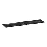 Saniclass Artificial Marble wastafelblad - 200x46x2cm - Composiet Nero Marquina - Zonder kraangat