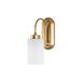 Wandlamp, metaal, goudkleurig, 10 x 21 x 28, fitting E27 max 40 W