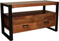 Lizzely Garden & Living TV meubel industrieel mangohout Ilse 100cm