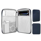 MoKo Tablethoes van 9-11 inch, geschikt voor iPad air 5 10,9" 2022, iPad Pro 11 M2 2022-2018, iPad 10th 10.9 2022, iPad Air 4 10.9, Tab S8/A7, beschermende draagtas met zak, Indigo