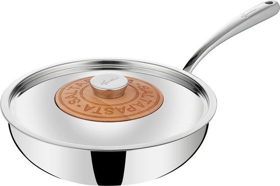 Lagostina Emozione Wok met deksel - 26 cm - RVS