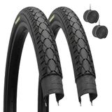 2 zwarte banden 28 x 1 1/2 (40-635) + luchtkamers straatbanden citybike trekkingfiets 28 inch