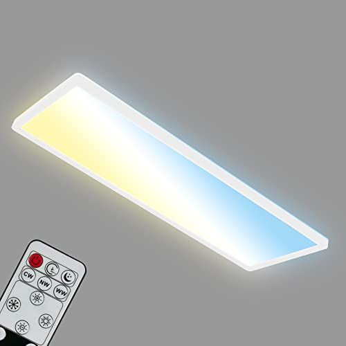 Briloner - LED Plafondlamp CCT - Ultra Plat - Dimbaar - Afstandsbediening - Wit