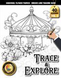 COLOROO Ink Tracing Book: Carousel Flowers for Mindful Creativity and Everyday Peace