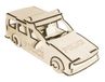 Pebaro 851/3L houten bouwpakket politieauto lasercut, 3D puzzel, houten puzzel