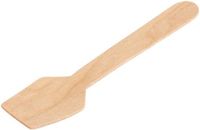 Fiesta Green 100x ijslepels / ijslepeltjes - 100% biologisch afbreekbaar - 96mm - Bruin - Hout