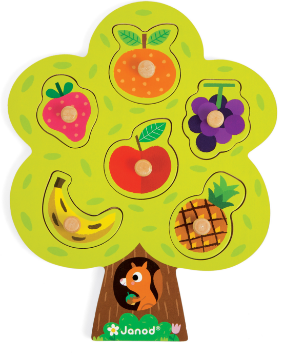 Janod Fruit Tree Puzzle - Houten Puzzel - 1.5+ jaar