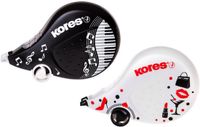 Kores KR84972 correctierol, 8 m x 4,2 mm, zwart/wit