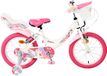 Volare Unicorn Kinderfiets - Meisjes - 16 inch - Wit - Twee Handremmen