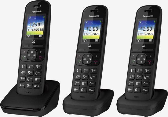 Panasonic KX-TGH713NLB seniorentelefoon - Zwart - 3 handsets
