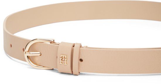 Tommy Hilfiger Riem Leer Unisex Klassieke gesp Broekriem Beige
