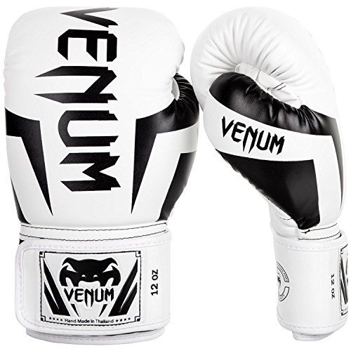 Venum Elite Boxing Gloves - White/Black - 350g