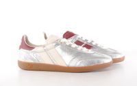 Caval Dames Sneaker Cava Metallic Leder Zilver en Rood