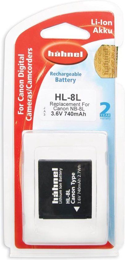 Hähnel HL-8L Li-Ion accu (Canon NB-8L)