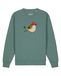 Watapparel Sweatshirt ' Vogel ' groen