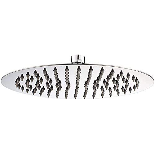 Ibergrif M20293 Round Shower Sprayer - 20 cm - Stainless Steel - Silver