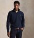 Polo Ralph Lauren pull en maille double à demi-fermeture éclair bleu marine