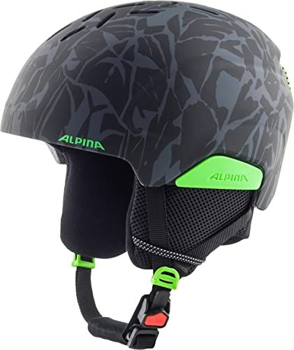 Alpina Unisex - Kinderen PIZI Skihelm - black-green camo matt - 46-51 cm - 2022