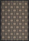 Safavieh Eigentijds Geweven Binnen/Outdoor Vloerkleed, Courtyard Collectie, CY6114, in Bruin & Zwart, 201 X 290 cm