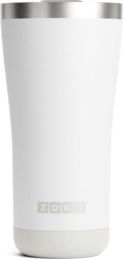 Zoku Thermosbeker - 550 ml - Wit - RVS - 3-in-1