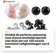 Dailygoods Yeux de sécurité 6 mm - 100 Pièces - Plastique - Noir