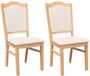 vidaXL Eetkamerstoelen met kussens 2 stuks massief hout rubber