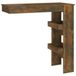 vidaXL Table de bar murale chêne fumé 102x45x103,5 cm