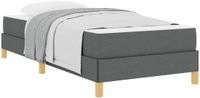 vidaXL Boxspring bed met matras Donkergrijs 80 x 200 cm Stof