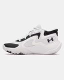 Under Armour Jet '25 GS Basketbalschoen Wit Zwart Maat: 37.5