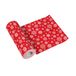 PAW Stoffen Tafelloper 40 cm x 24 m - Sneeuwvlokken Rood