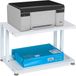 Relaxdays printertafel, 2 etages, wit