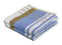 Gözze Handdoek 2-delige set, 100% katoen, 50 x 100 cm, Berlijn, strepen, beige/blauw, 102-111-A4