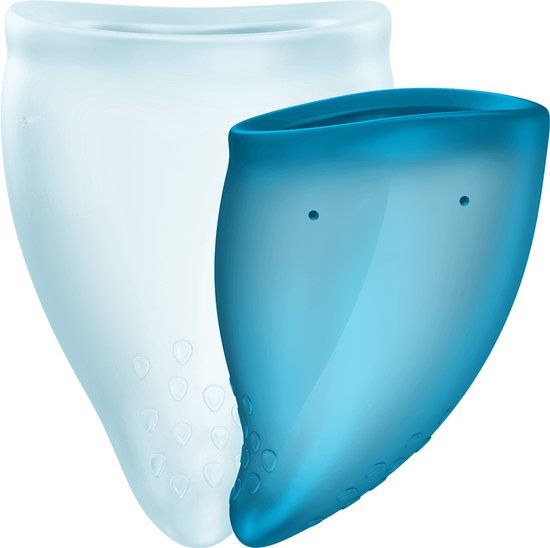 Fun Factory Fun Cup Explore Kit | Menstruatiecup 2-pack 20 & 30 ml | Blauw