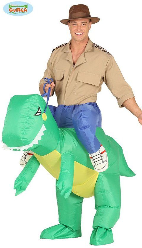 Guirca Dinosaurus Kostuum Jurassic Parc Dinosaurus Ritje Kostuum Maat 52-54 Carnaval kostuum Verkleedkleding