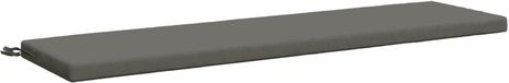 vidaXL Coussin de banc SOEST 100% Polyester Gris 160 x 40 x 5 cm