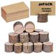 UNEED-GCY Porte-cartes rustique en bois véritable avec écorce de bois porte-cartes numéro support photo porte-nom mémo porte-cartes pour mariage fête (20 supports + 20 papier kraft)