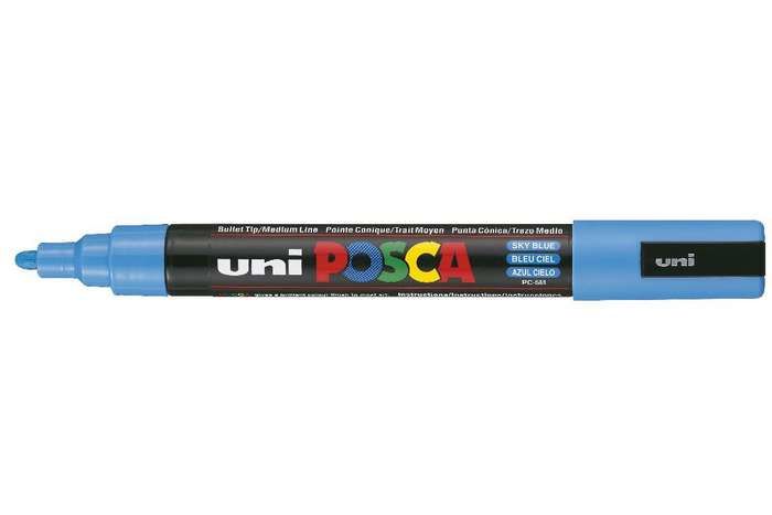 Posca PC-5M Marker - Blue - Bullet Tip - Medium - 1.8mm - 1pc