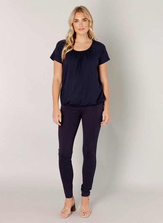 BASE LEVEL Yona Jersey Shirt - Dark Blue - maat 36