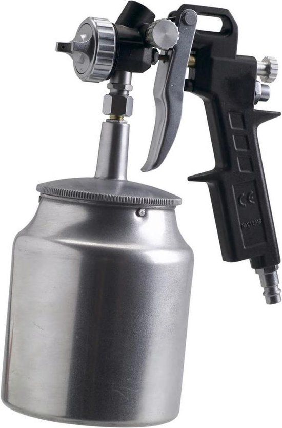FERM ATM1040 Verfspuit - Pneumatisch - 750cc - Verstelbaar Spuitpatroon - 1.5mm Spuitmond