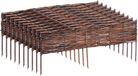 Merkloos Relaxdays Borderrand - set van 10 - 20x100 cm - bruin