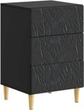 vidaXL Nachtkastje Zwart 43 x 39,5 x 66,5 cm Bewerkt hout