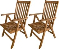 AXI Nuria Teak Verstelbare Tuinstoelen – Set van 2