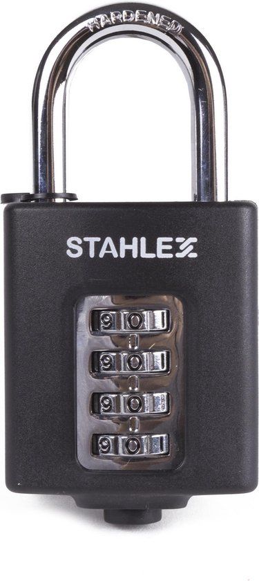 Stahlex Hangslot met cijfercode - 4-cijferig - 50 mm - zwart