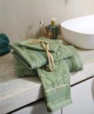 Pip Studio Jasmin Jacquard Douchelaken - 70x140 cm - Groen
