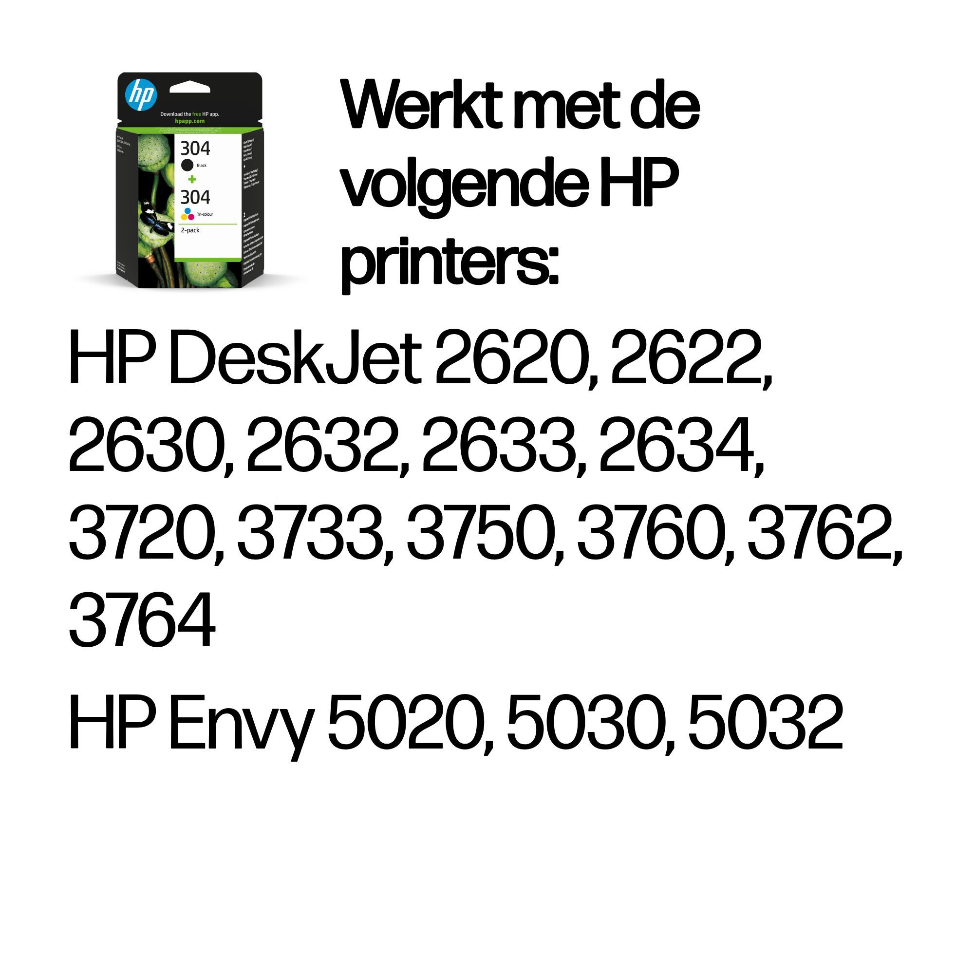 HP 304 Inktcartridges - Zwart & Kleur - 2-pack