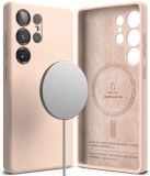 Ringke Silicone Magnetic Hoesje Geschikt voor Samsung Galaxy S25 Ultra | Compatibel met MagSafe en Qi2 | Back Cover met Magneet | Zacht Siliconen | Slank Design | Roze