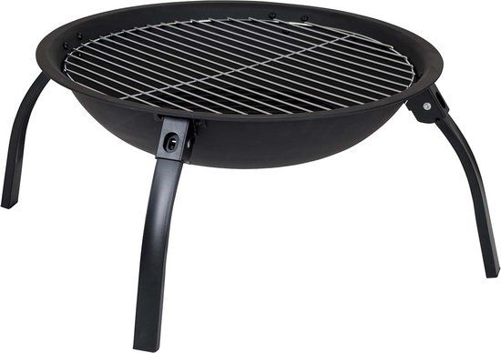 Bo-Camp Urban Outdoor Vuurschaal Barbecue Harrow - Zwart - 55x55x30cm
