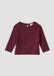 s.Oliver T-shirt bordeaux/zwart gestreept korte mouw ronde hals extra kort aansluitend unisex kinderen 86