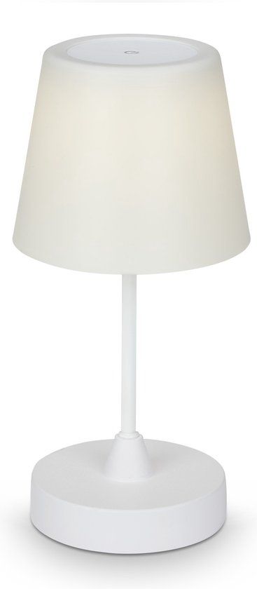 Briloner LED Outdoor Table Lamp - Touch Dimming - 3W - IP44 - Wireless - Battery - White - Ø14.5cm