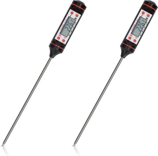 kwmobile Digitale Kook Thermometer Set - Zilver - 2 Stuks